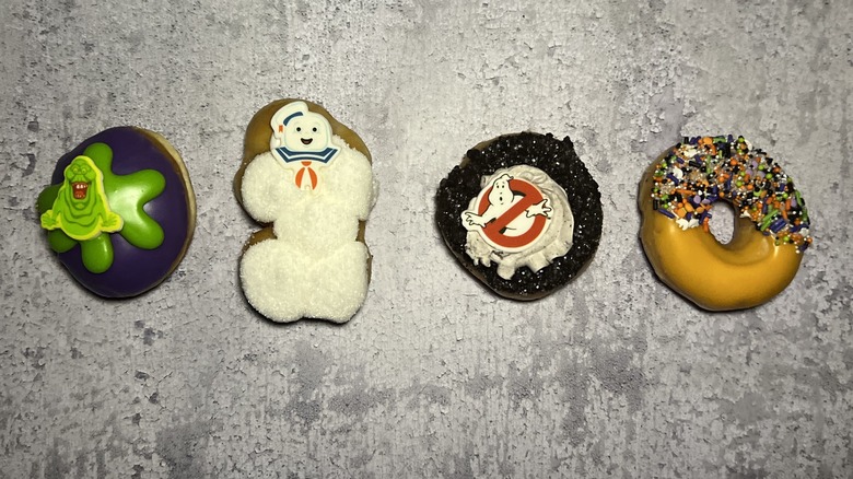 four Ghostbusters Krispy Kreme doughnuts