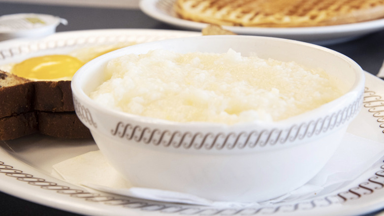 Waffle House plate with grits