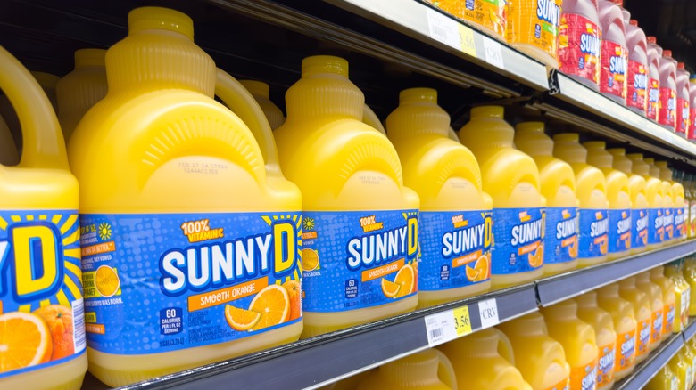 sunny d on shelf