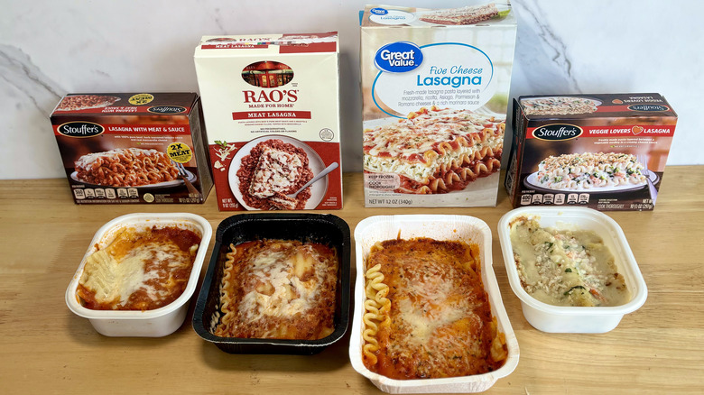 four lasagna flavors